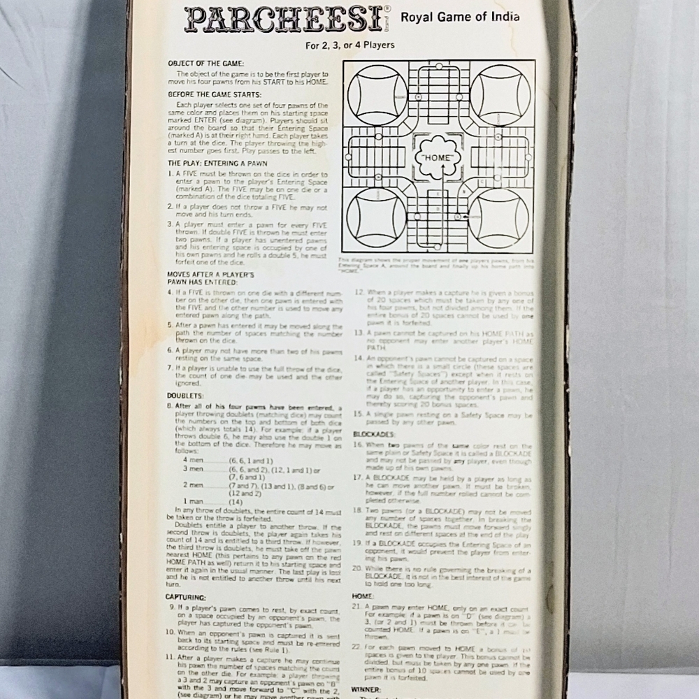 1982 Parcheesi Vintage Complete Deluxe Edition Game/Set - Picture 3 of 11